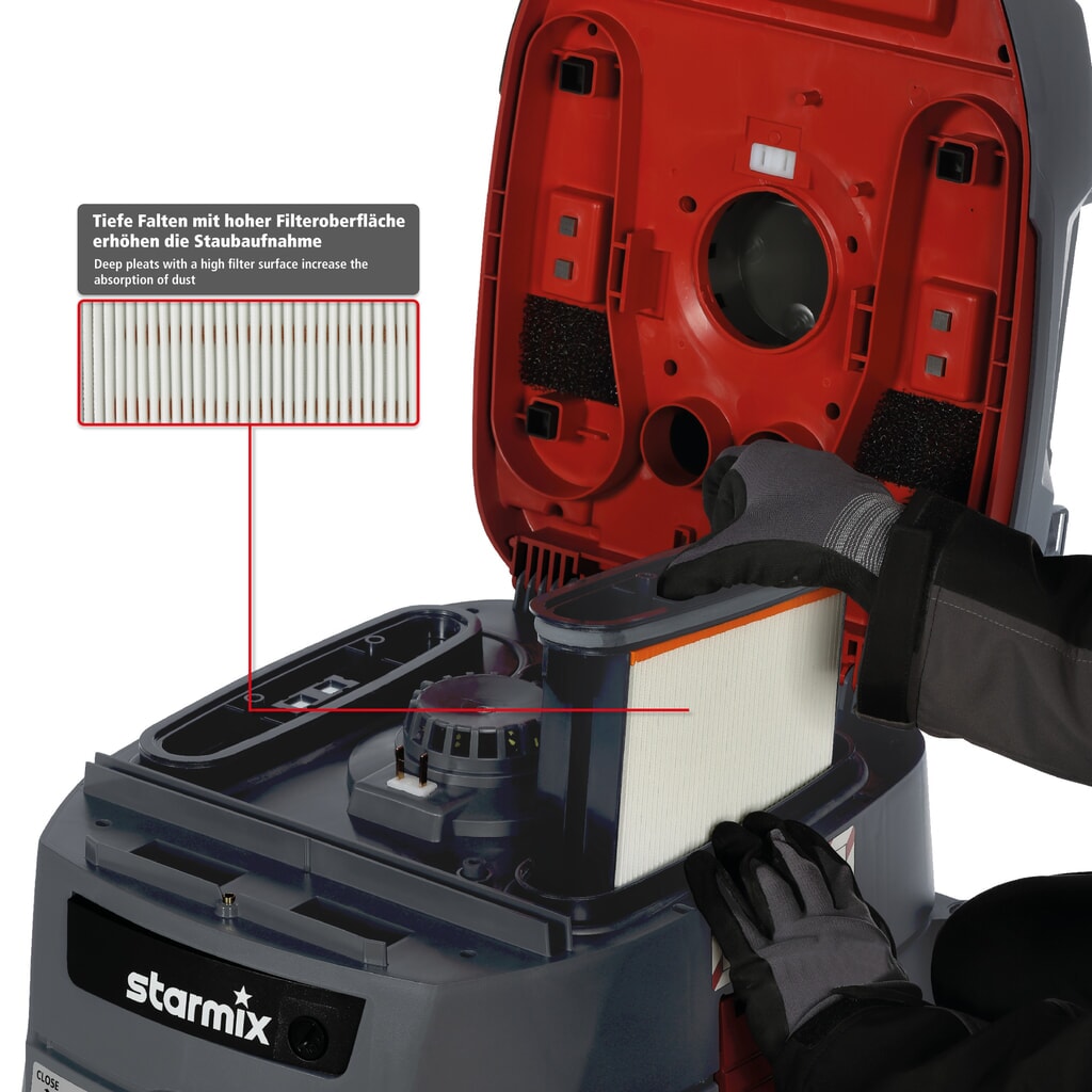 Número de imagen del producto 5: Aspiradora en húmedo y seco starmix iPulse, litros de clase de polvo, chasis de volquete, 1.600 W, 35 l