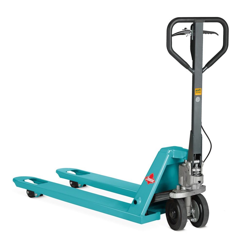 Imagen del producto: Transpaleta manual Ameise® PTM 2.5, con freno manual, capacidad de carga 2.500 kg, longitud de horquilla 1.150 mm, caucho/poliuretano, rodillos en tándem