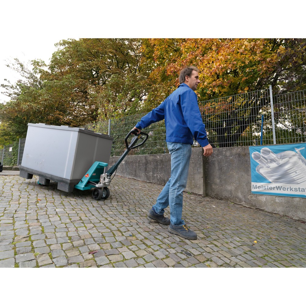 Número de imagen del producto 13: Transpaleta manual Ameise® PTM 2.5, con freno manual, capacidad de carga 2.500 kg, longitud de horquilla 1.150 mm, caucho/poliuretano, rodillos en tándem