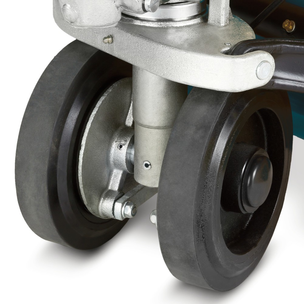 Número de imagen del producto 3: Transpaleta manual Ameise® PTM 2.5 con freno de mano, capacidad de carga 2.500 kg, longitud de horquilla 1.150 mm, goma maciza/poliuretano