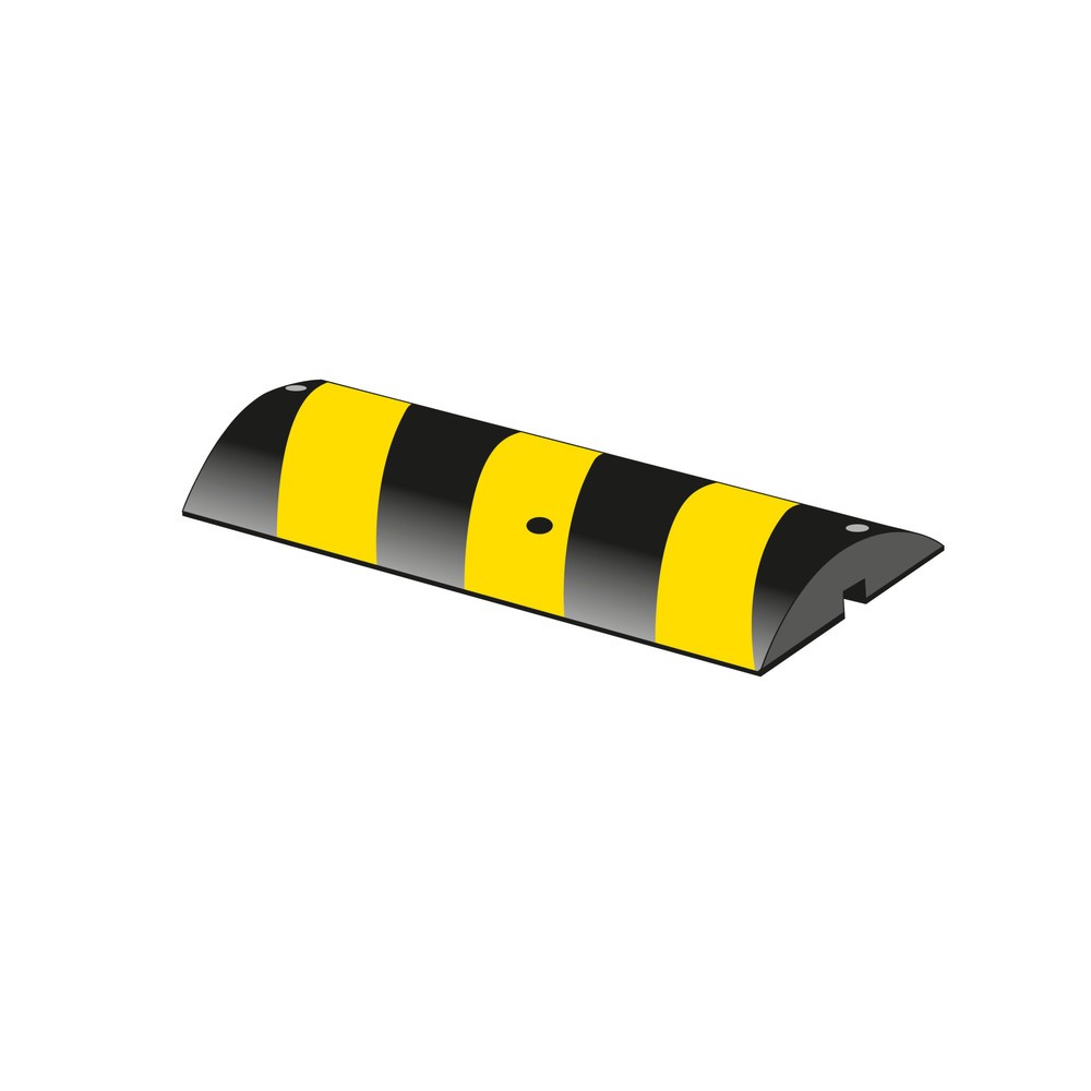 Número de imagen del producto 1: Badén reductor para coches, < 5 km, elemento básico, altura 75 mm, negro/amarillo