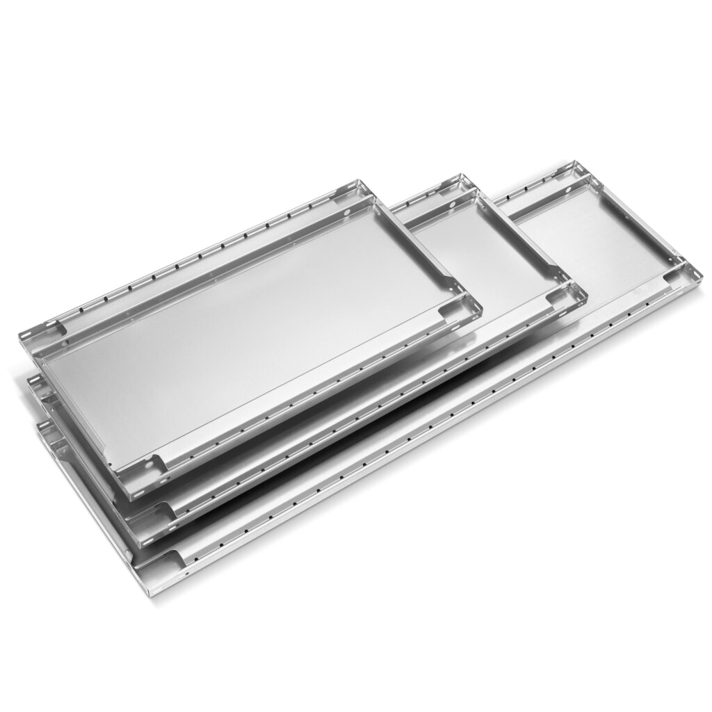 Balda para estantería de cargas pequeñas META sistema de encajado y carga por estante de 150 kg, galvanizada