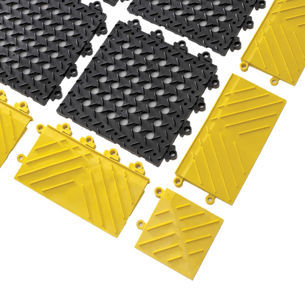 Número de imagen del producto 2: Esquina para placas de suelo con sistema de encajado, PVC, perforada, An x F 305 x 305 mm negra