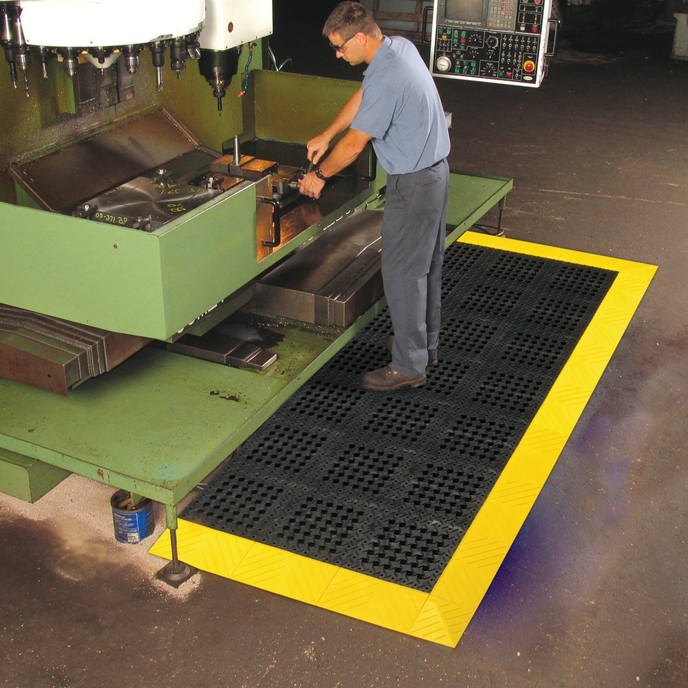 Número de imagen del producto 3: Esquina para placas de suelo con sistema de encajado, PVC, perforada, An x F 305 x 305 mm negra