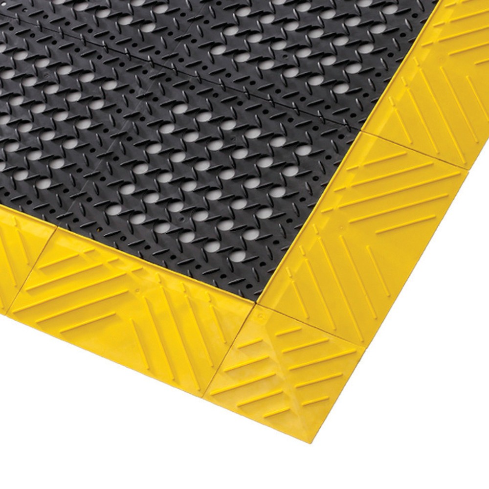 Número de imagen del producto 5: Esquina para placas de suelo con sistema de encajado, PVC, perforada, An x F 305 x 305 mm negra