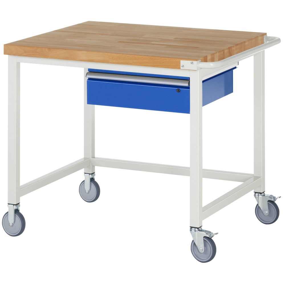Número de imagen del producto 1: Banco de trabajo con ruedas RAU, serie 8000, H x A x F 880 x 1.000 x 900 mm, con 1 cajón a la derecha