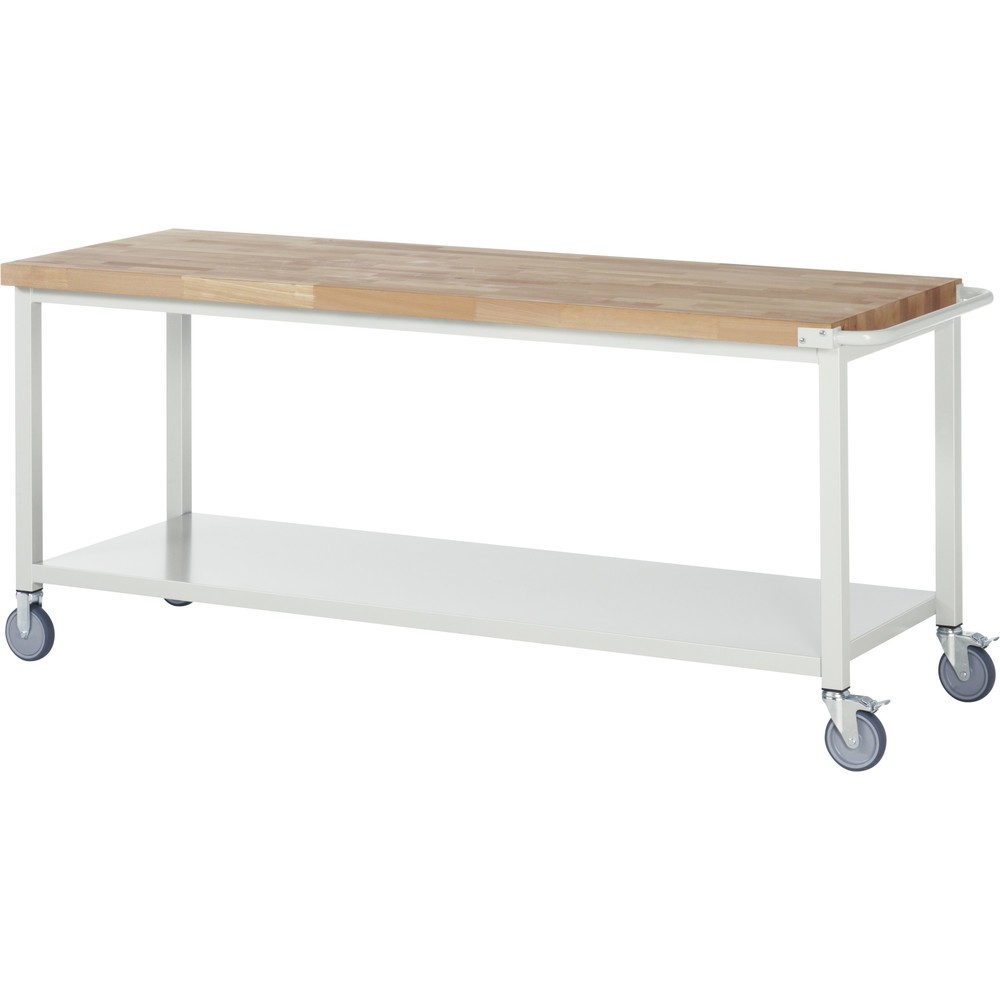 Imagen del producto: Banco de trabajo con ruedas RAU, serie 8000, H x A x F 880 x 2.000 x 700 mm, estante inferior