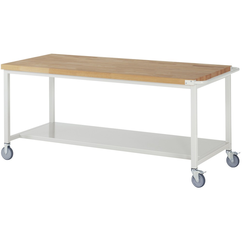 Número de imagen del producto 1: Banco de trabajo con ruedas RAU, serie 8000, H x A x F 880 x 2.000 x 900 mm, estante inferior