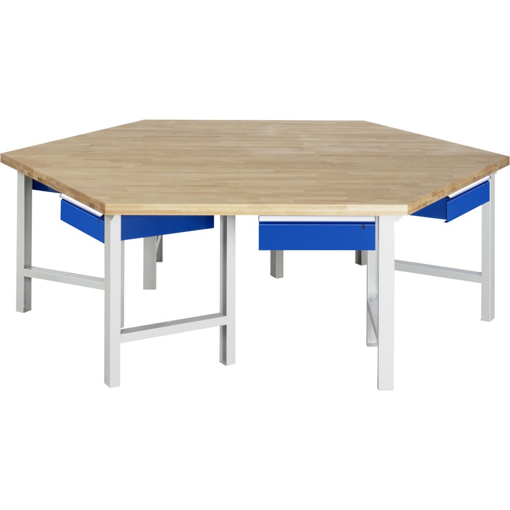 Imagen del producto: Banco de trabajo en grupo RAU serie 4000, HxAxF 790-1.140 x 2.700 x 2.340 mm, 6 cajones con ErgoScript®