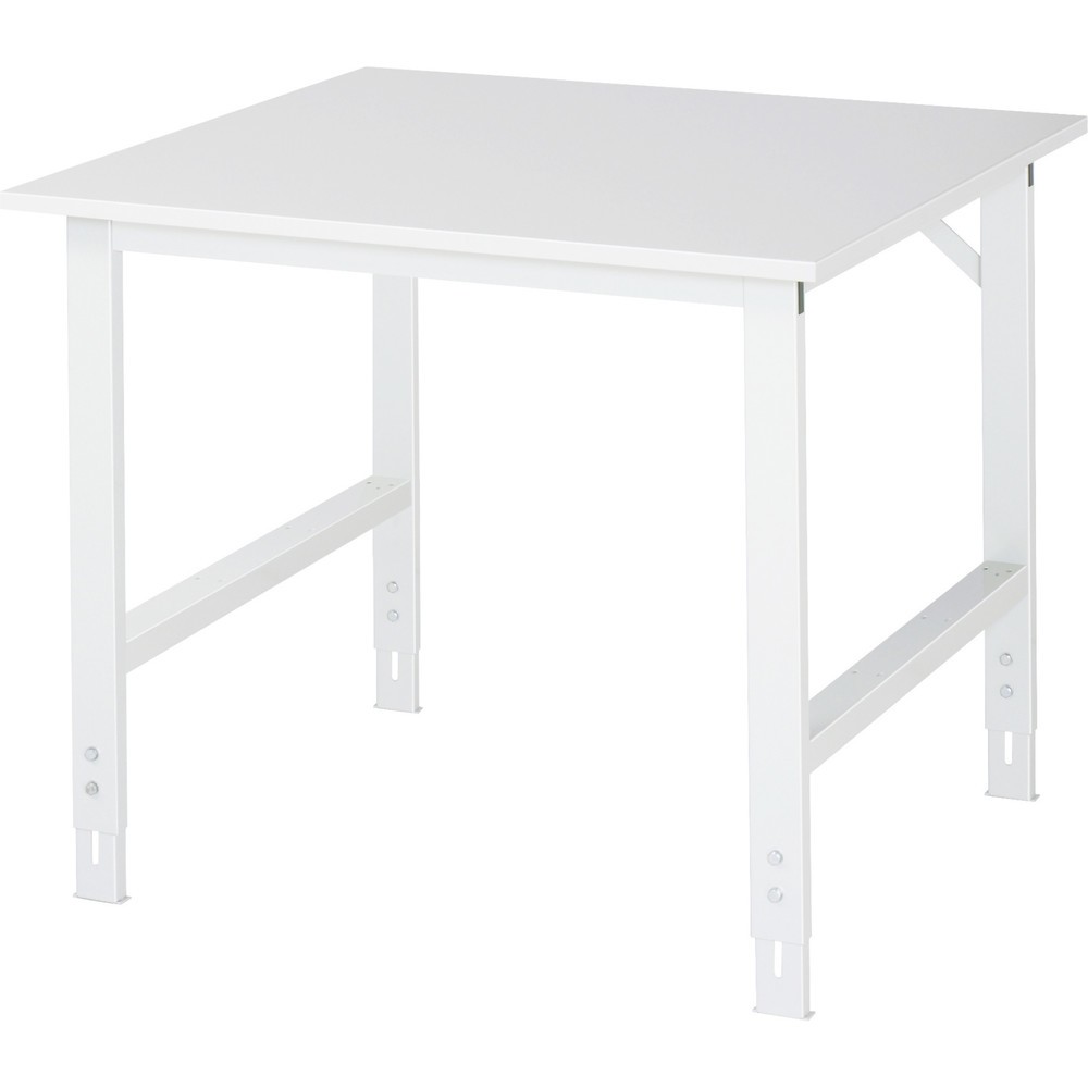 Número de imagen del producto 1: Mesa de trabajo RAU con ajuste de altura, serie TOM, H x A x F 760-1.080 x 1.000 x 1.000 mm, tablero de trabajo con revestimiento de melamina