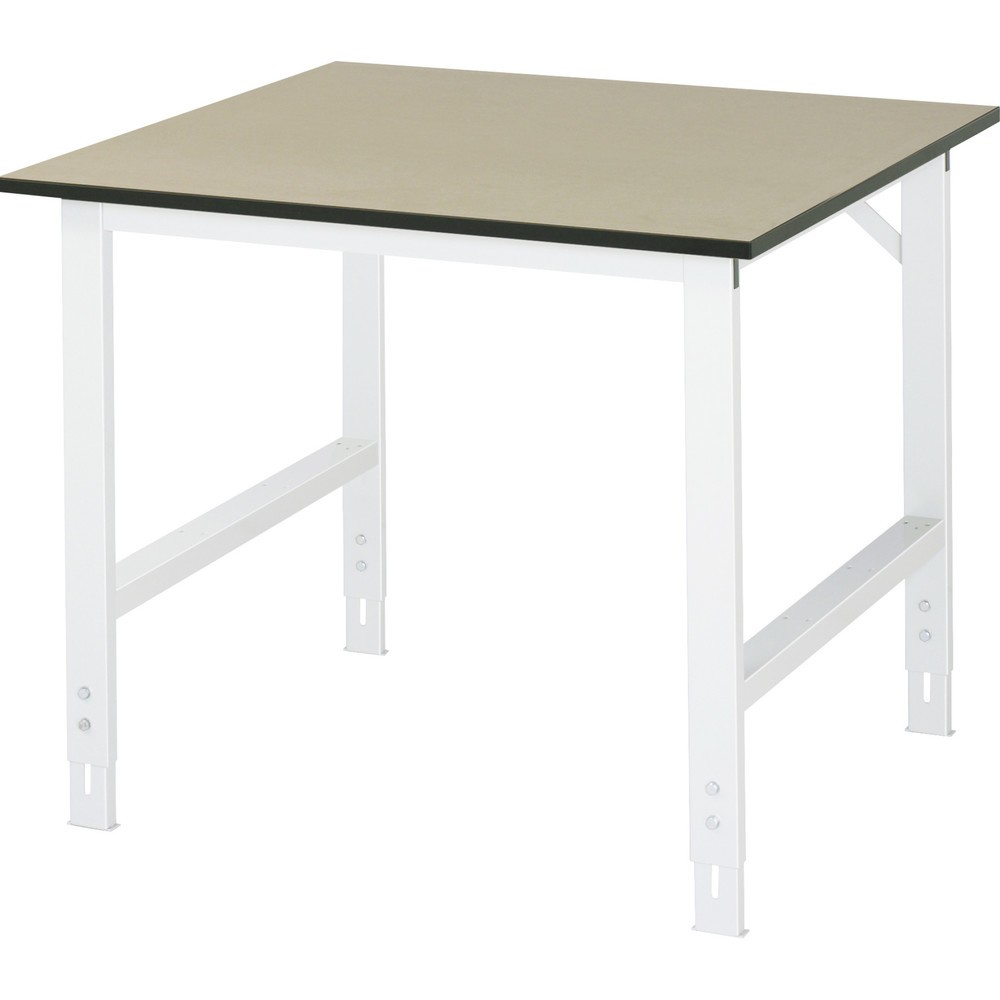 Número de imagen del producto 1: Mesa de trabajo RAU ajustable en altura, serie TOM, H x A x F 760-1.080 x 1.000 x 1.000 mm, tablero de trabajo MDF