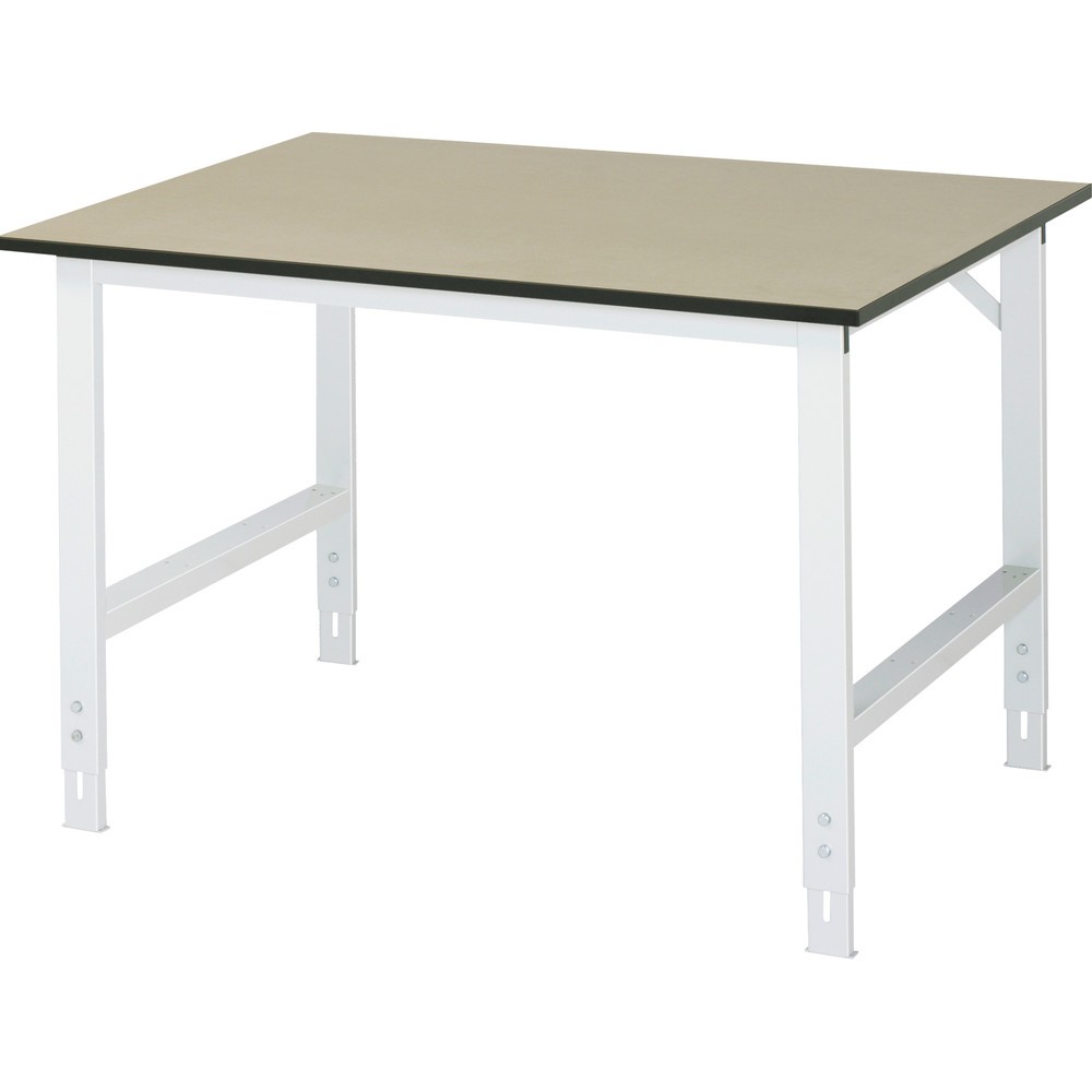 Imagen del producto: Mesa de trabajo RAU ajustable en altura, serie TOM, H x A x F 760-1.080 x 1.250 x 1.000 mm, tablero de trabajo MDF