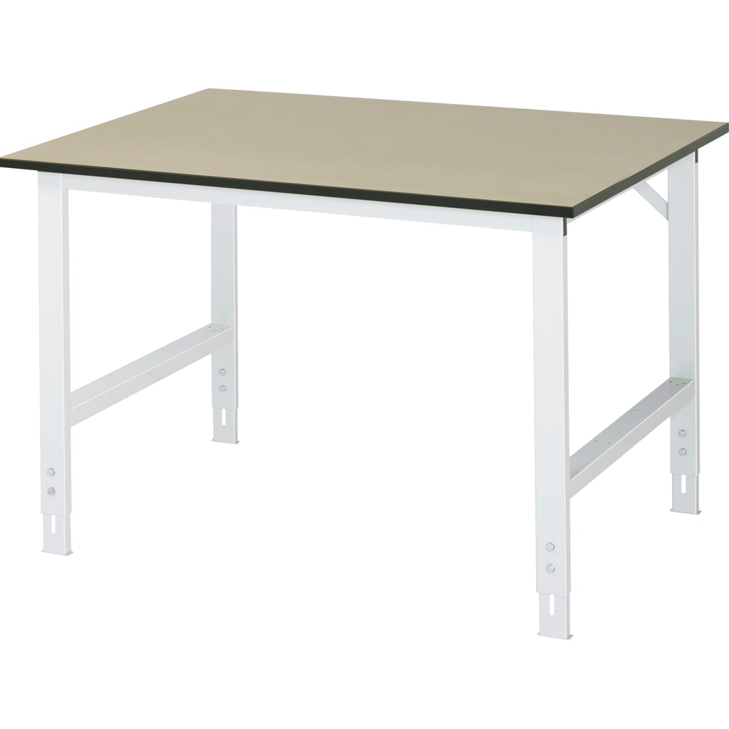 Mesa de trabajo RAU ajustable en altura, serie TOM, H x A x F 760-1.080 x 1.250 x 1.000 mm, tablero de trabajo MDF Imagen del producto: Mesa de trabajo RAU ajustable en altura, serie TOM, H x A x F 760-1.080 x 1.250 x 1.000 mm, tablero de trabajo MDF
