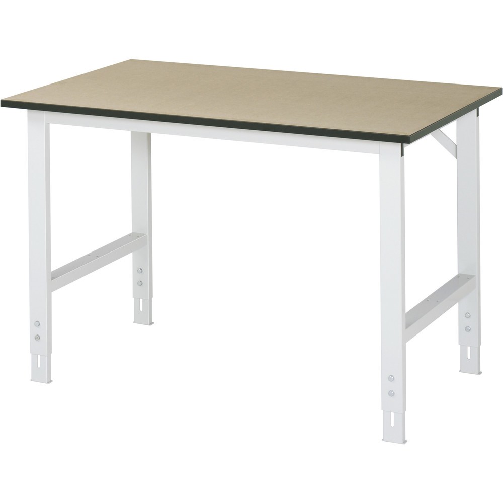 Imagen del producto: Mesa de trabajo RAU ajustable en altura, serie TOM, H x A x F 760-1.080 x 1.250 x 800 mm, tablero de trabajo MDF