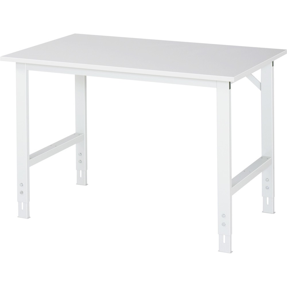 Imagen del producto: Mesa de trabajo RAU con ajuste de altura, serie TOM, H x A x F 760-1.080 x 1.250 x 800 mm, tablero de trabajo con revestimiento de melamina