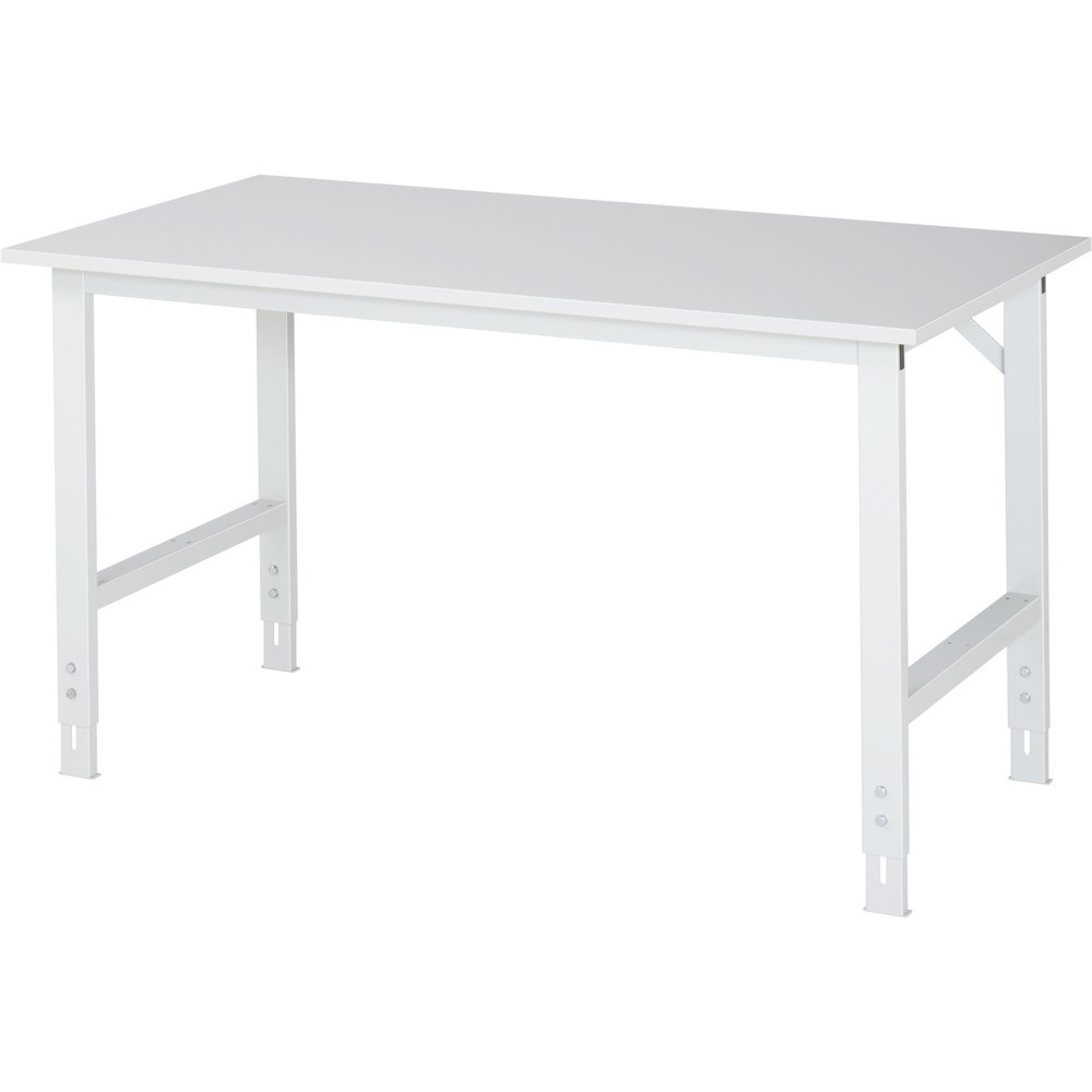 Imagen del producto: Mesa de trabajo RAU con ajuste de altura, serie TOM, H x A x F 760-1.080 x 1.500 x 800 mm, tablero de trabajo con revestimiento de melamina