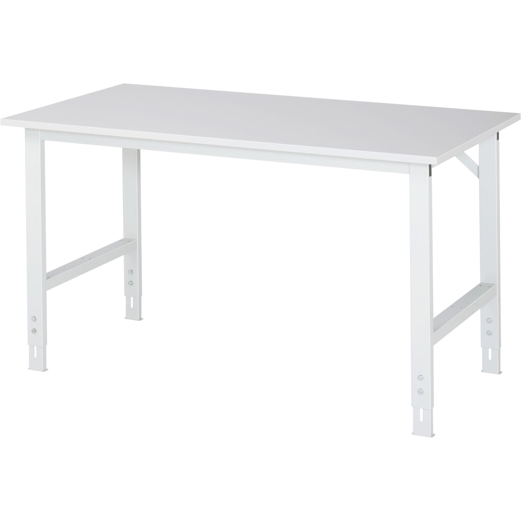 Imagen del producto: Mesa de trabajo RAU con ajuste de altura, serie TOM, H x A x F 760-1.080 x 1.500 x 800 mm, tablero de trabajo con revestimiento de melamina