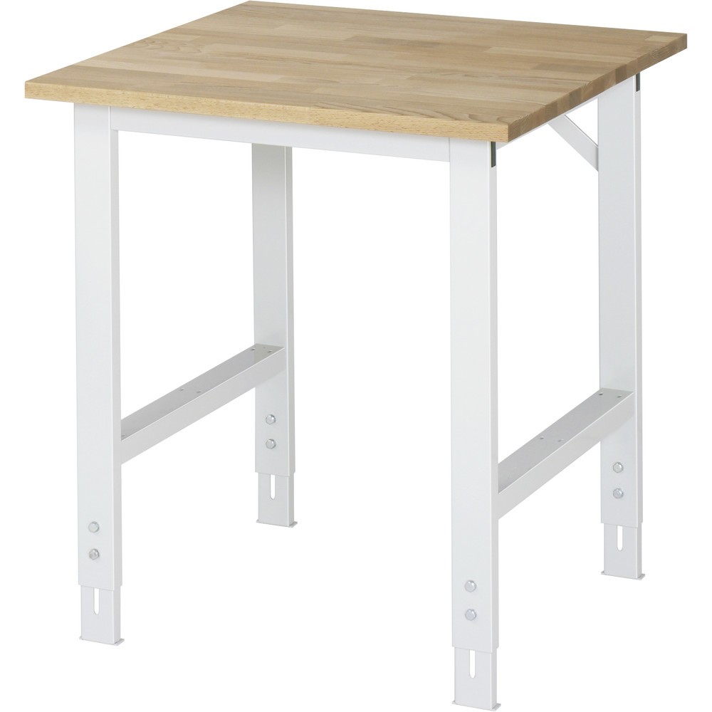 Imagen del producto: Mesa de trabajo RAU ajustable en altura, serie TOM, H x A x F 760-1.080 x 750 x 800 mm, tablero de trabajo de haya maciza