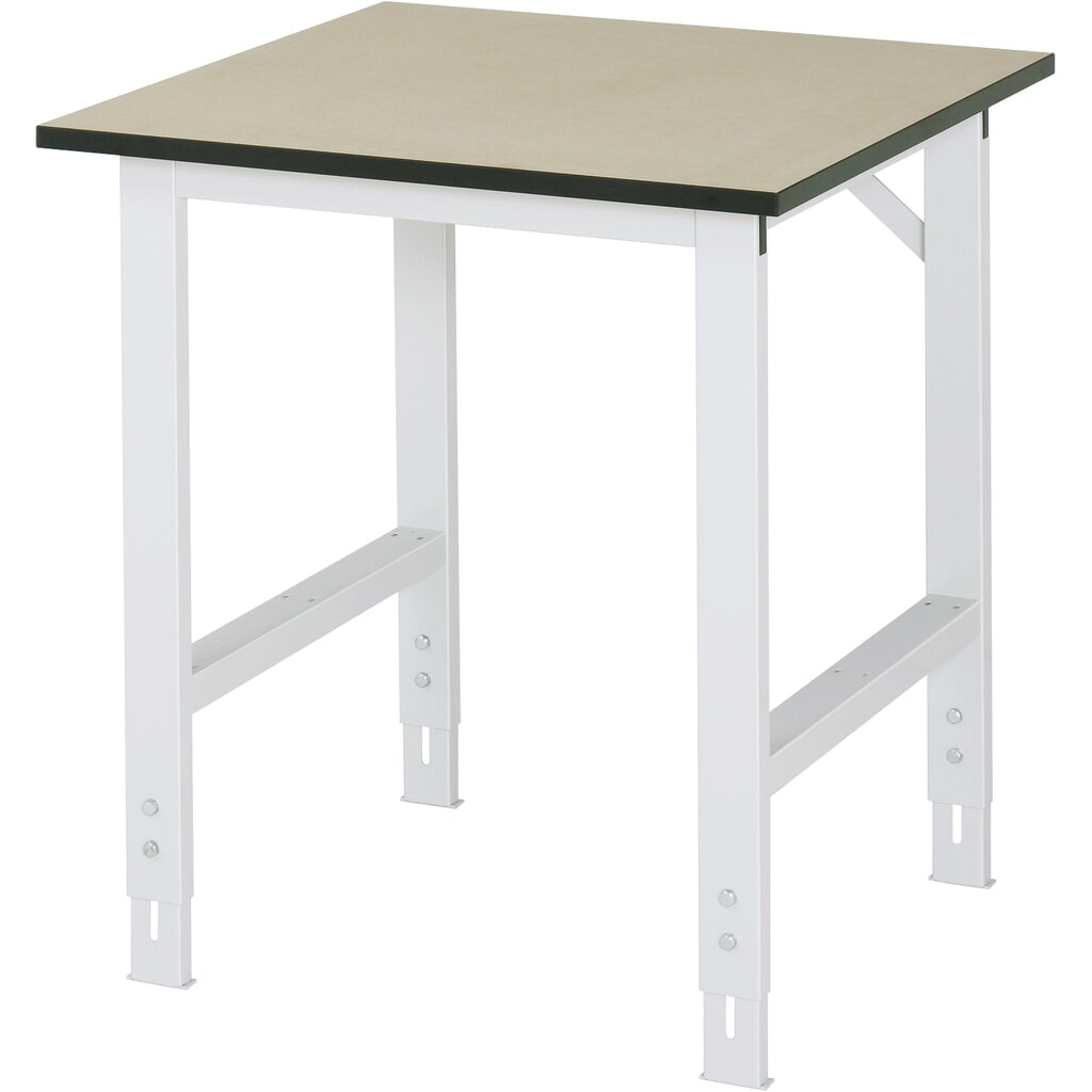 Mesa de trabajo RAU ajustable en altura, serie TOM, H x A x F 760-1.080 x 750 x 800 mm, tablero de trabajo MDF Imagen del producto: Mesa de trabajo RAU ajustable en altura, serie TOM, H x A x F 760-1.080 x 750 x 800 mm, tablero de trabajo MDF