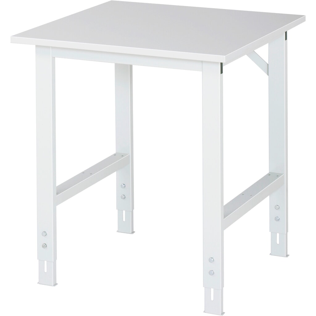 Mesa de trabajo RAU con ajuste de altura, serie TOM, H x A x F 760-1.080 x 750 x 800 mm, tablero de trabajo con revestimiento de melamina Imagen del producto: Mesa de trabajo RAU con ajuste de altura, serie TOM, H x A x F 760-1.080 x 750 x 800 mm, tablero de trabajo con revestimiento de melamina
