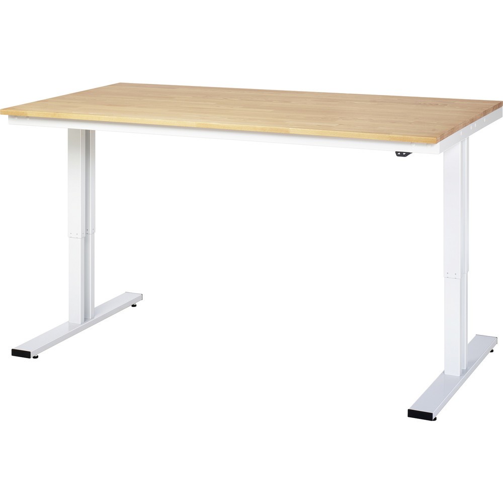 Número de imagen del producto 2: Banco de trabajo RAU con ajuste de altura eléctrico, serie adlatus 300, H x A x F 720-1.120 x 1.250 x 800 mm, tablero MDF