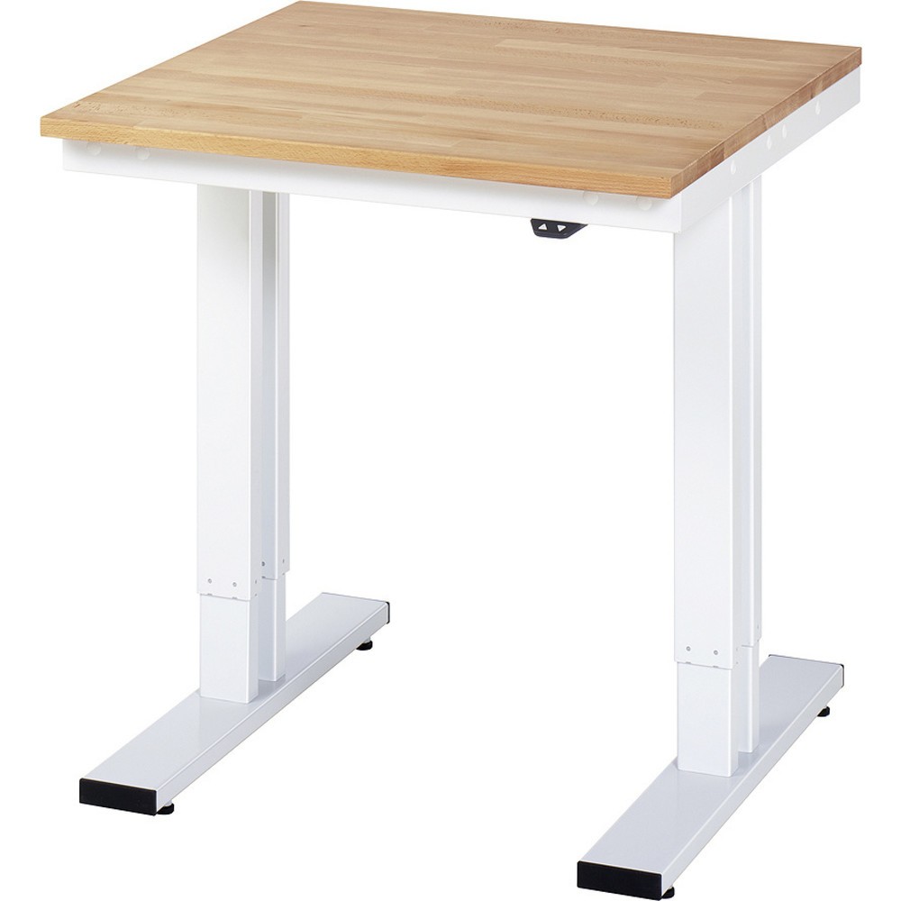 Imagen del producto: Banco de trabajo RAU con ajuste de altura eléctrico, serie adlatus 300, H x A x F 720-1.120 x 750 x 800 mm, tablero de trabajo de haya maciza