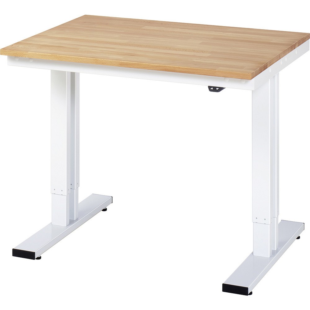 Imagen del producto: Banco de trabajo RAU con ajuste de altura eléctrico, serie adlatus 300, H x A x F 720-1.120 x 1.000 x 800 mm, tablero de trabajo de haya maciza
