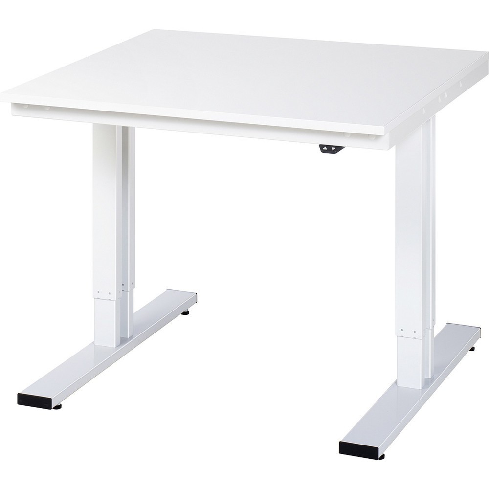 Imagen del producto: Banco de trabajo RAU con ajuste de altura eléctrico, serie adlatus 300, H x A x F 720-1.120 x 1.000 x 1.000 mm, tablero de trabajo EGB con revestimiento de melamina