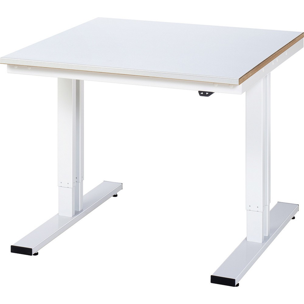 Imagen del producto: Banco de trabajo RAU con ajuste de altura eléctrico, serie adlatus 300, H x A x F 720-1.120 x 1.000 x 1.000 mm, tablero de trabajo con revestimiento de acero