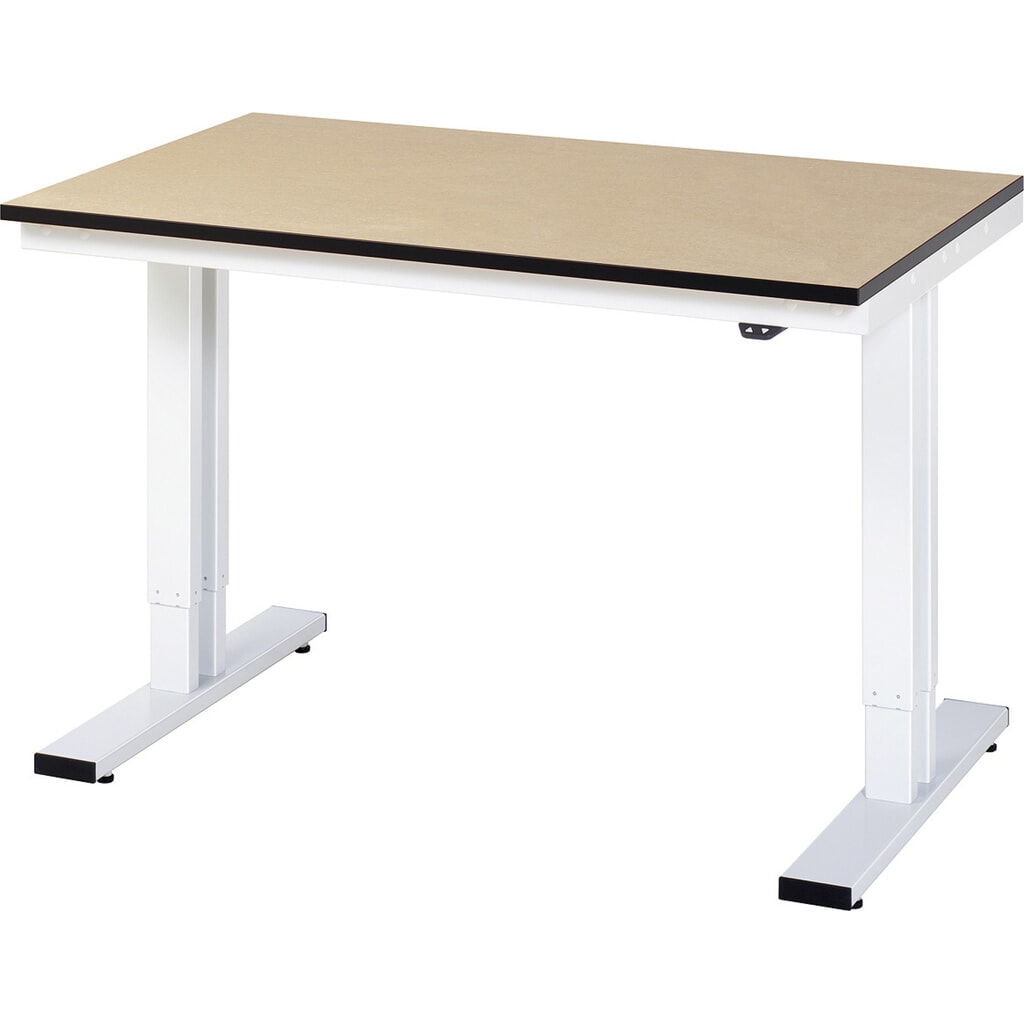 Banco de trabajo RAU con ajuste de altura eléctrico, serie adlatus 300, H x A x F 720-1.120 x 1.250 x 800 mm, tablero MDF Imagen del producto: Banco de trabajo RAU con ajuste de altura eléctrico, serie adlatus 300, H x A x F 720-1.120 x 1.250 x 800 mm, tablero MDF