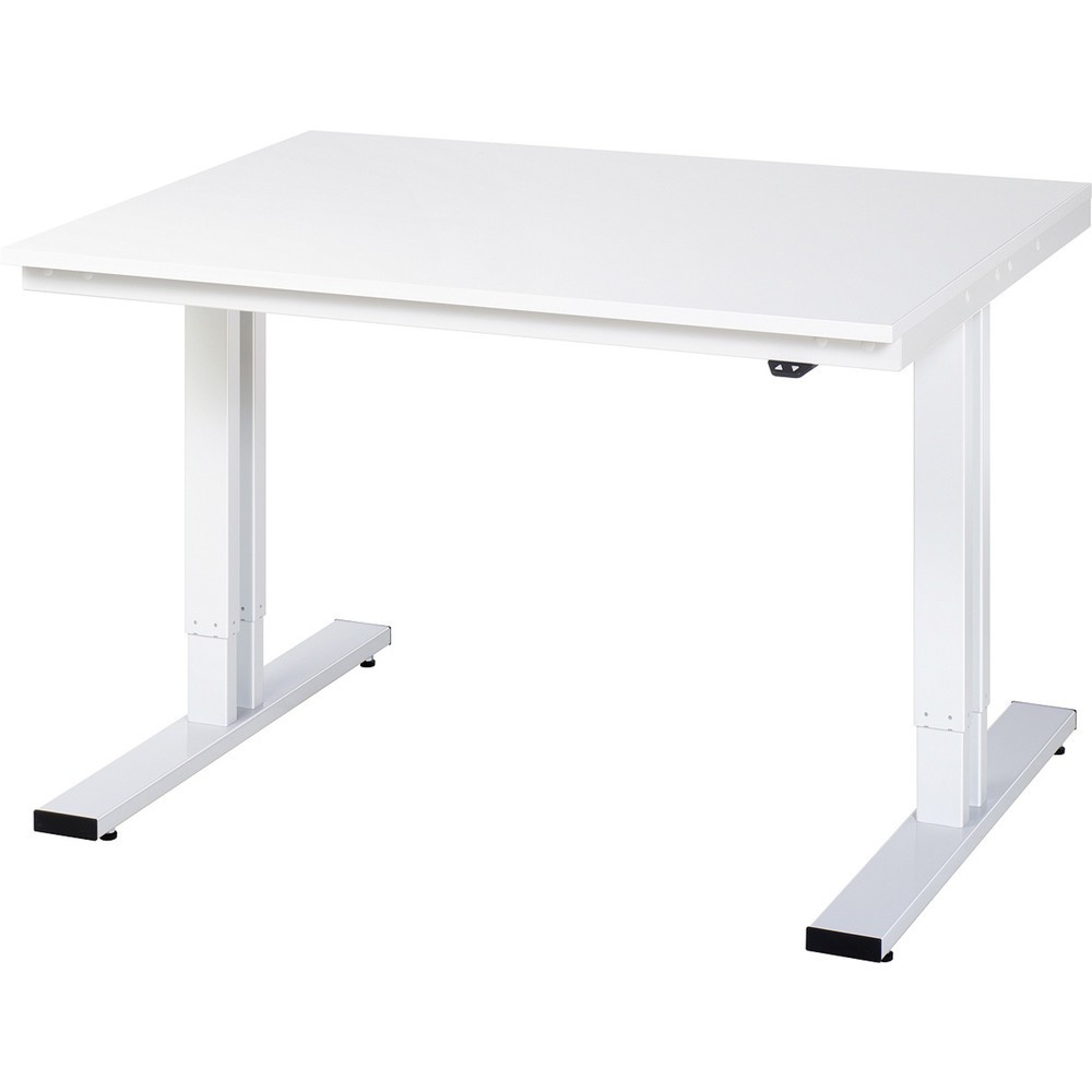 Imagen del producto: Banco de trabajo RAU con ajuste de altura eléctrico, serie adlatus 300, H x A x F 720-1.120 x 1.250 x 1.000 mm, tablero de trabajo EGB con revestimiento de melamina