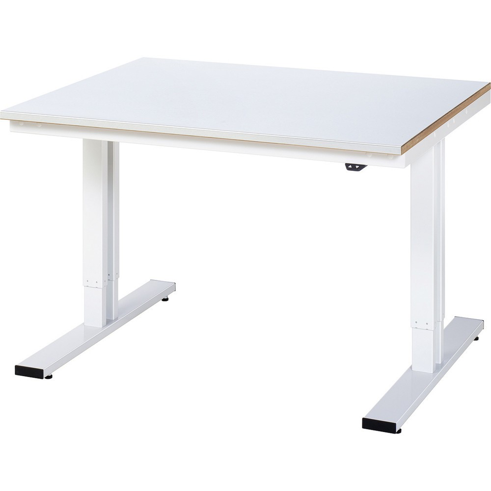 Imagen del producto: Banco de trabajo RAU con ajuste de altura eléctrico, serie adlatus 300, H x A x F 720-1.120 x 1.250 x 1.000 mm, tablero de trabajo con revestimiento de acero