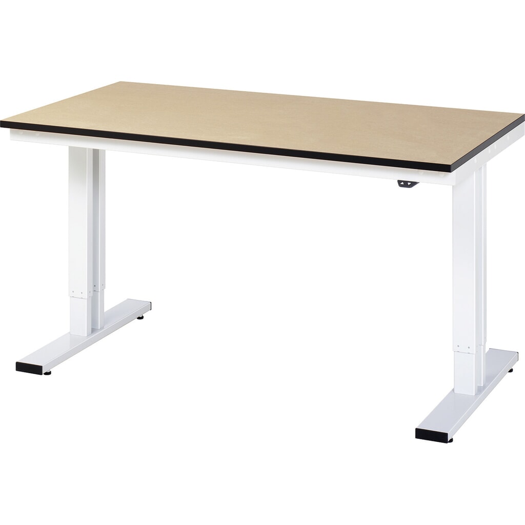 Banco de trabajo RAU con ajuste de altura eléctrico, serie adlatus 300, H x A x F 720-1.120 x 1.500 x 800 mm, tablero MDF Imagen del producto: Banco de trabajo RAU con ajuste de altura eléctrico, serie adlatus 300, H x A x F 720-1.120 x 1.500 x 800 mm, tablero MDF