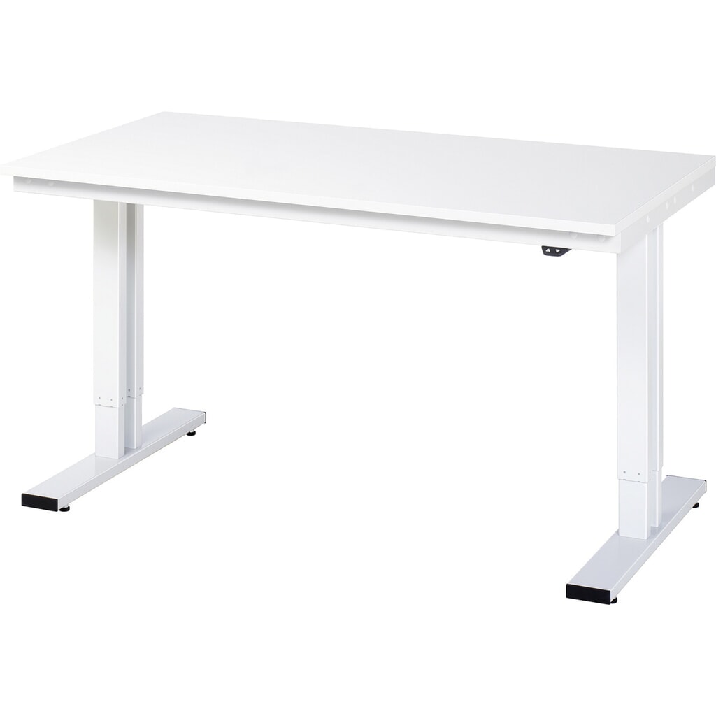 Banco de trabajo RAU con ajuste de altura eléctrico, serie adlatus 300, H x A x F 720-1.120 x 1.500 x 800 mm, tablero de trabajo con revestimiento de melamina Imagen del producto: Banco de trabajo RAU con ajuste de altura eléctrico, serie adlatus 300, H x A x F 720-1.120 x 1.500 x 800 mm, tablero de trabajo con revestimiento de melamina