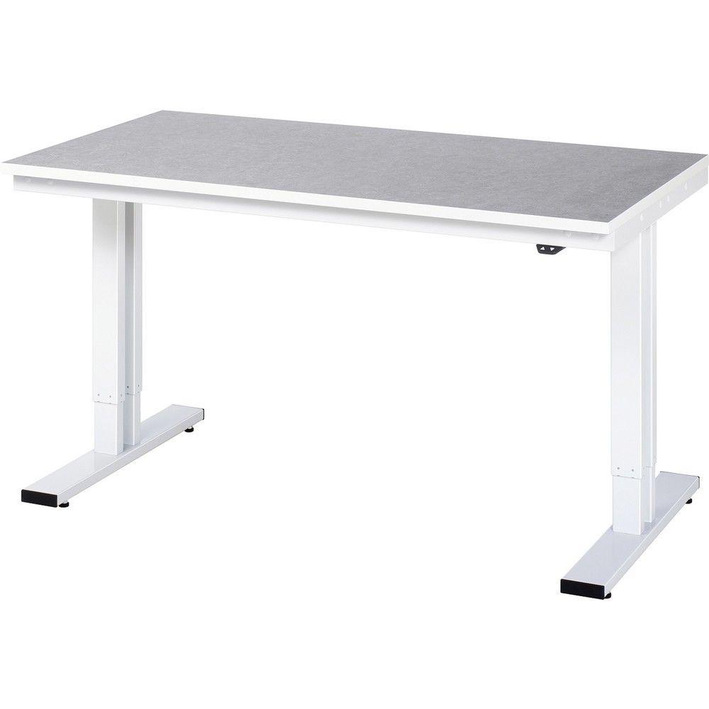 Imagen del producto: Banco de trabajo RAU con ajuste de altura eléctrico, serie adlatus 300, H x A x F 720-1.120 x 1.500 x 800 mm, tablero de trabajo con revestimiento de linóleo universal