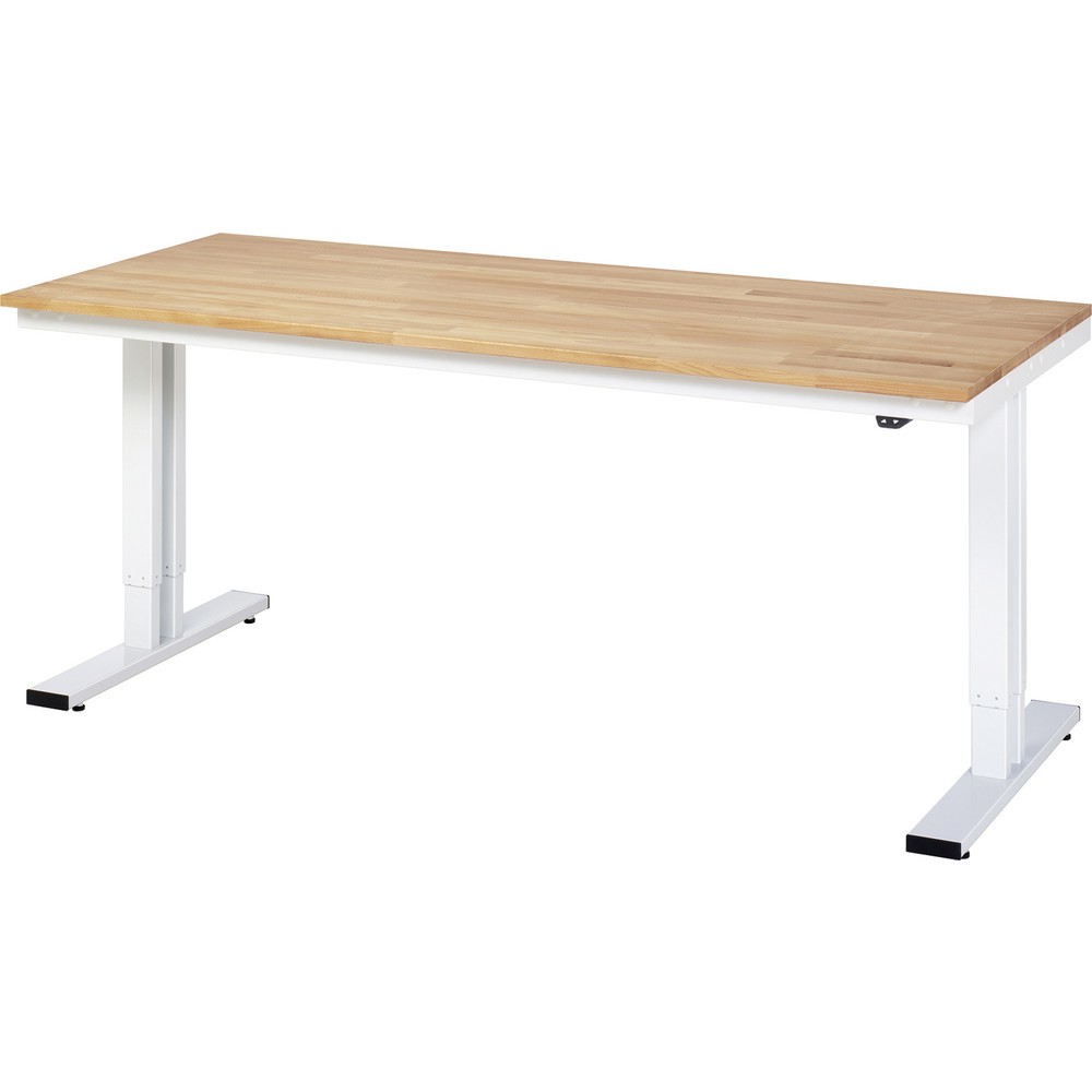 Imagen del producto: Banco de trabajo RAU con ajuste de altura eléctrico, serie adlatus 300, H x A x F 720-1.120 x 2.000 x 800 mm, tablero de trabajo de haya maciza