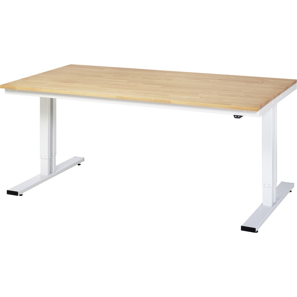Imagen del producto: Banco de trabajo RAU con ajuste de altura eléctrico, serie adlatus 300, H x A x F 720-1.120 x 2.000 x 1.000 mm, tablero de trabajo de haya maciza