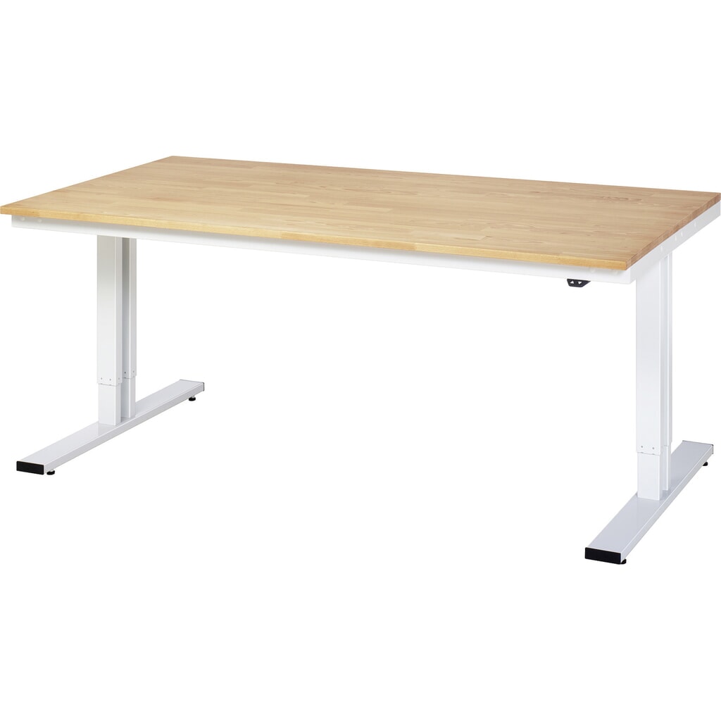 Imagen del producto: Banco de trabajo RAU con ajuste de altura eléctrico, serie adlatus 300, H x A x F 720-1.120 x 2.000 x 1.000 mm, tablero de trabajo de haya maciza