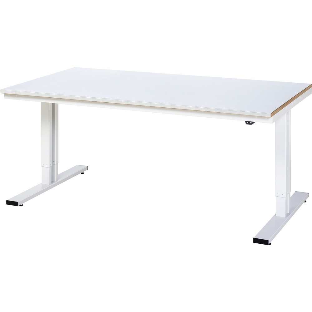 Imagen del producto: Banco de trabajo RAU con ajuste de altura eléctrico, serie adlatus 300, H x A x F 720-1.120 x 2.000 x 1.000 mm, tablero de trabajo con revestimiento de chapa de acero