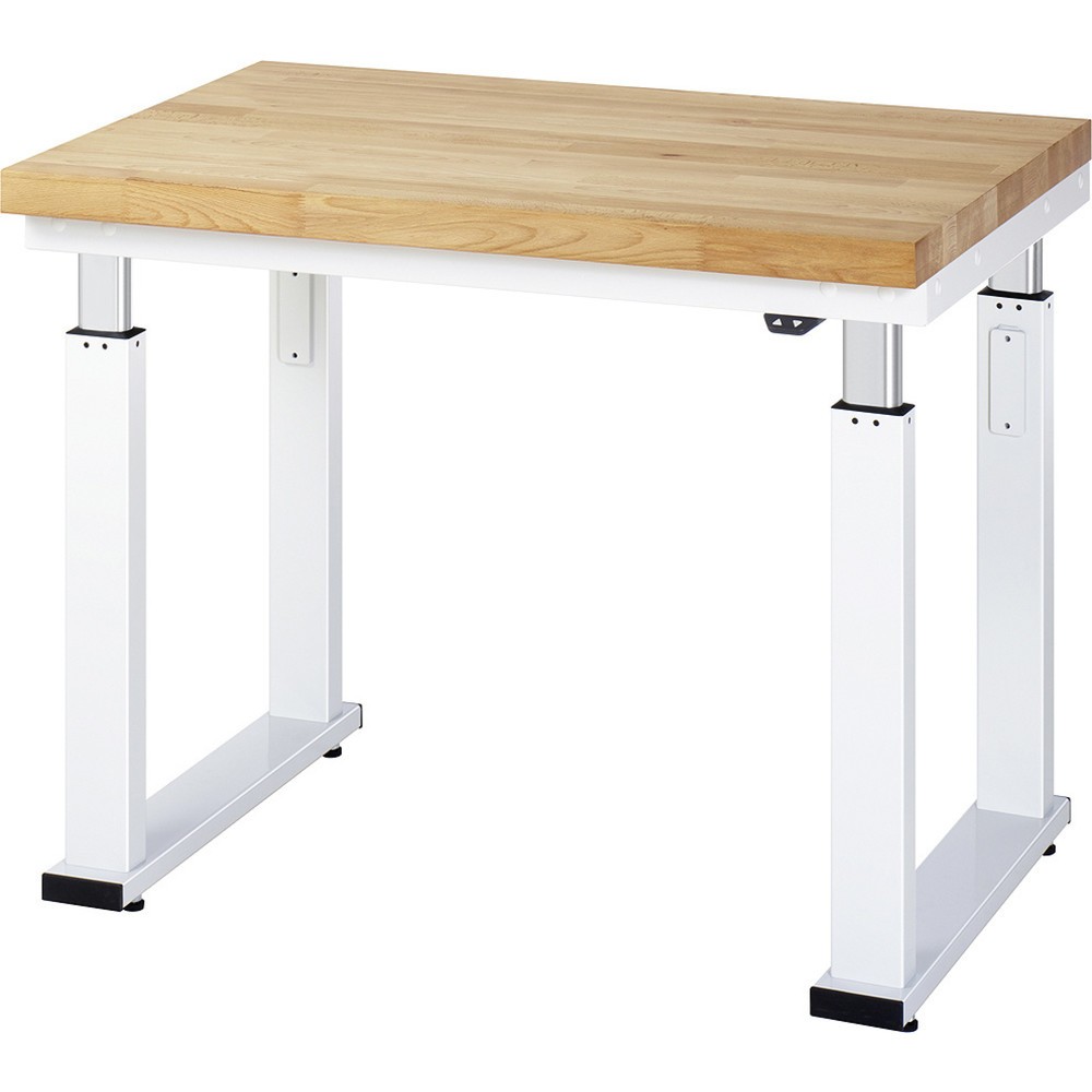 Imagen del producto: Banco de trabajo RAU con ajuste de altura eléctrico, serie adlatus 600, H x A x F 740-1.140 x 1.000 x 700 mm, tablero de trabajo de haya maciza