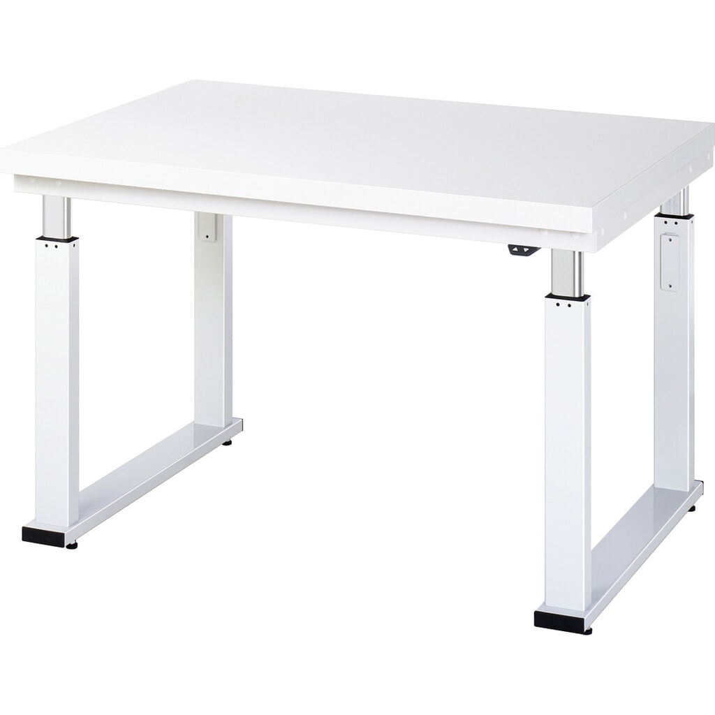 Banco de trabajo RAU con ajuste de altura eléctrico, serie adlatus 600, H x A x F 740-1.140 x 1.250 x 900 mm, tablero de trabajo con revestimiento laminado duro Imagen del producto: Banco de trabajo RAU con ajuste de altura eléctrico, serie adlatus 600, H x A x F 740-1.140 x 1.250 x 900 mm, tablero de trabajo con revestimiento laminado duro