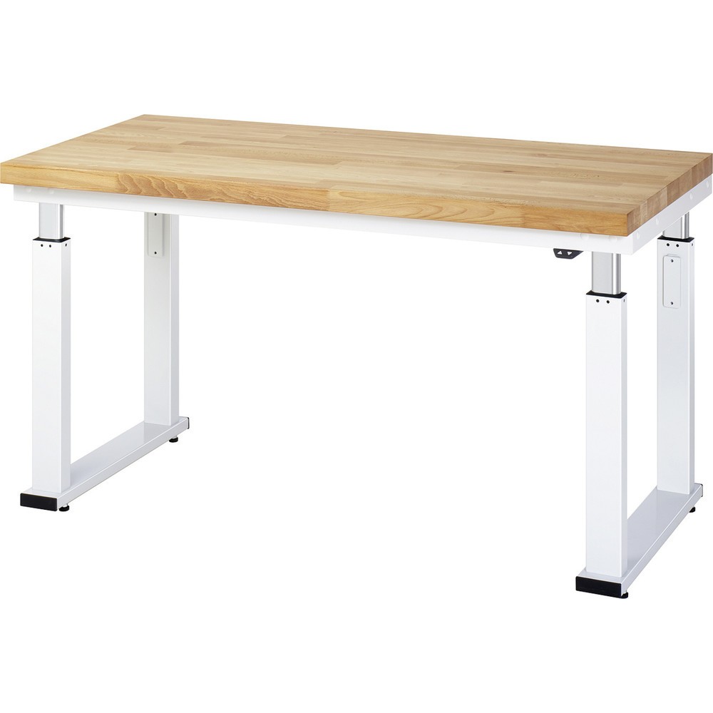 Imagen del producto: Banco de trabajo RAU con ajuste de altura eléctrico, serie adlatus 600, H x A x F 740-1.140 x 1.500 x 700 mm, tablero de trabajo de haya maciza