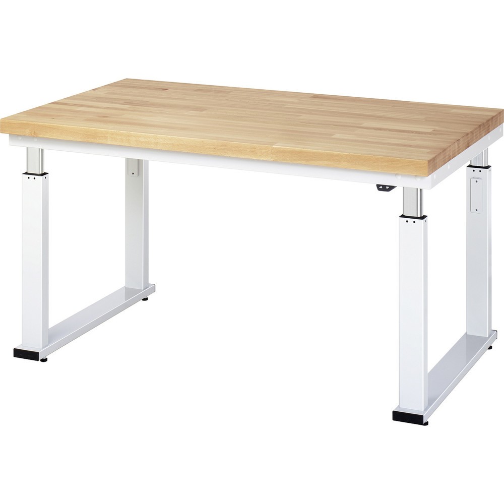 Imagen del producto: Banco de trabajo RAU con ajuste de altura eléctrico, serie adlatus 600, H x A x F 740-1.140 x 1.500 x 900 mm, tablero de trabajo de haya maciza