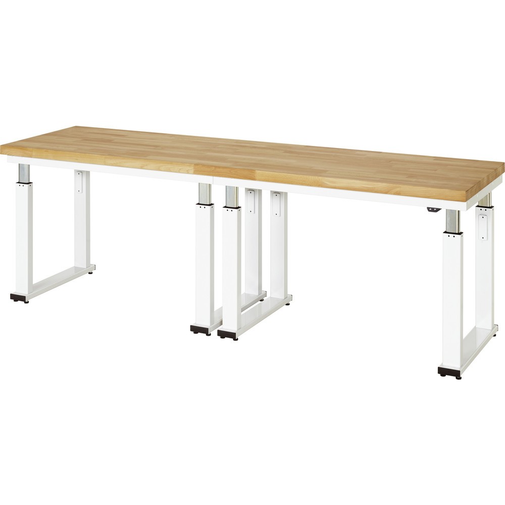 Imagen del producto: Banco de trabajo RAU con ajuste de altura eléctrico, serie adlatus 600, H x A x F 740-1.140 x 2.500 x 700 mm, tablero de trabajo de haya maciza