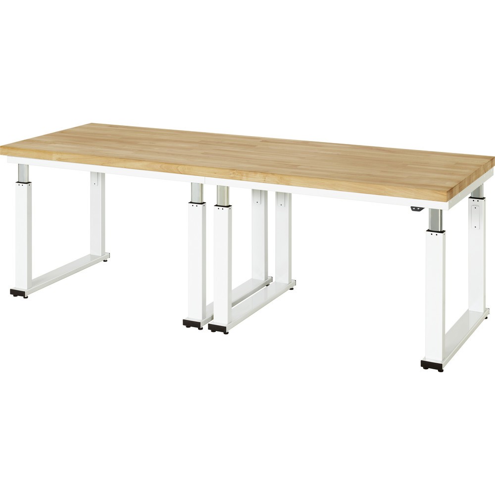 Imagen del producto: Banco de trabajo RAU con ajuste de altura eléctrico, serie adlatus 600, H x A x F 740-1.140 x 2.500 x 900 mm, tablero de trabajo de haya maciza