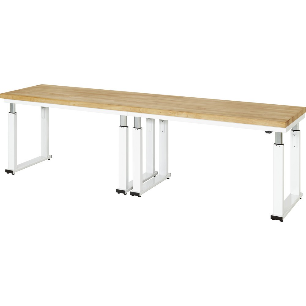 Imagen del producto: Banco de trabajo RAU con ajuste de altura eléctrico, serie adlatus 600, H x A x F 740-1.140 x 3.000 x 700 mm, tablero de trabajo de haya maciza