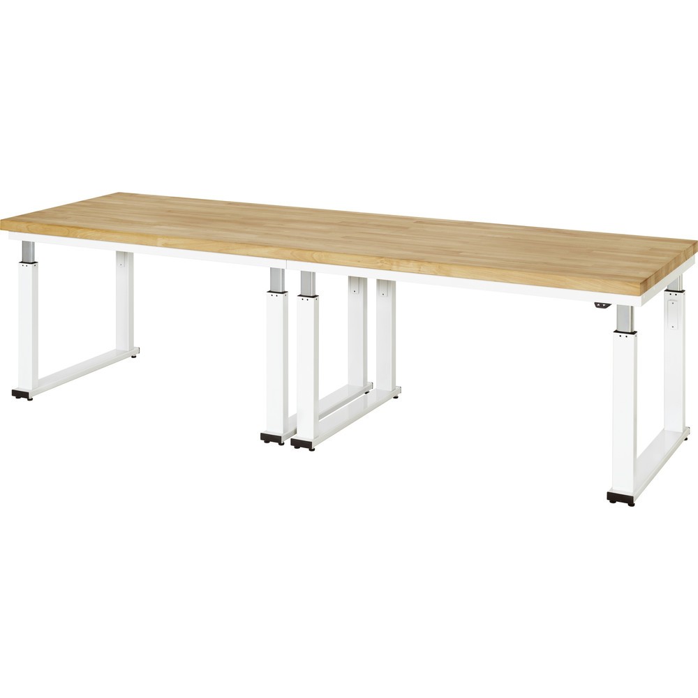 Imagen del producto: Banco de trabajo RAU con ajuste de altura eléctrico, serie adlatus 600, H x A x F 740-1.140 x 3.000 x 900 mm, tablero de trabajo de haya maciza