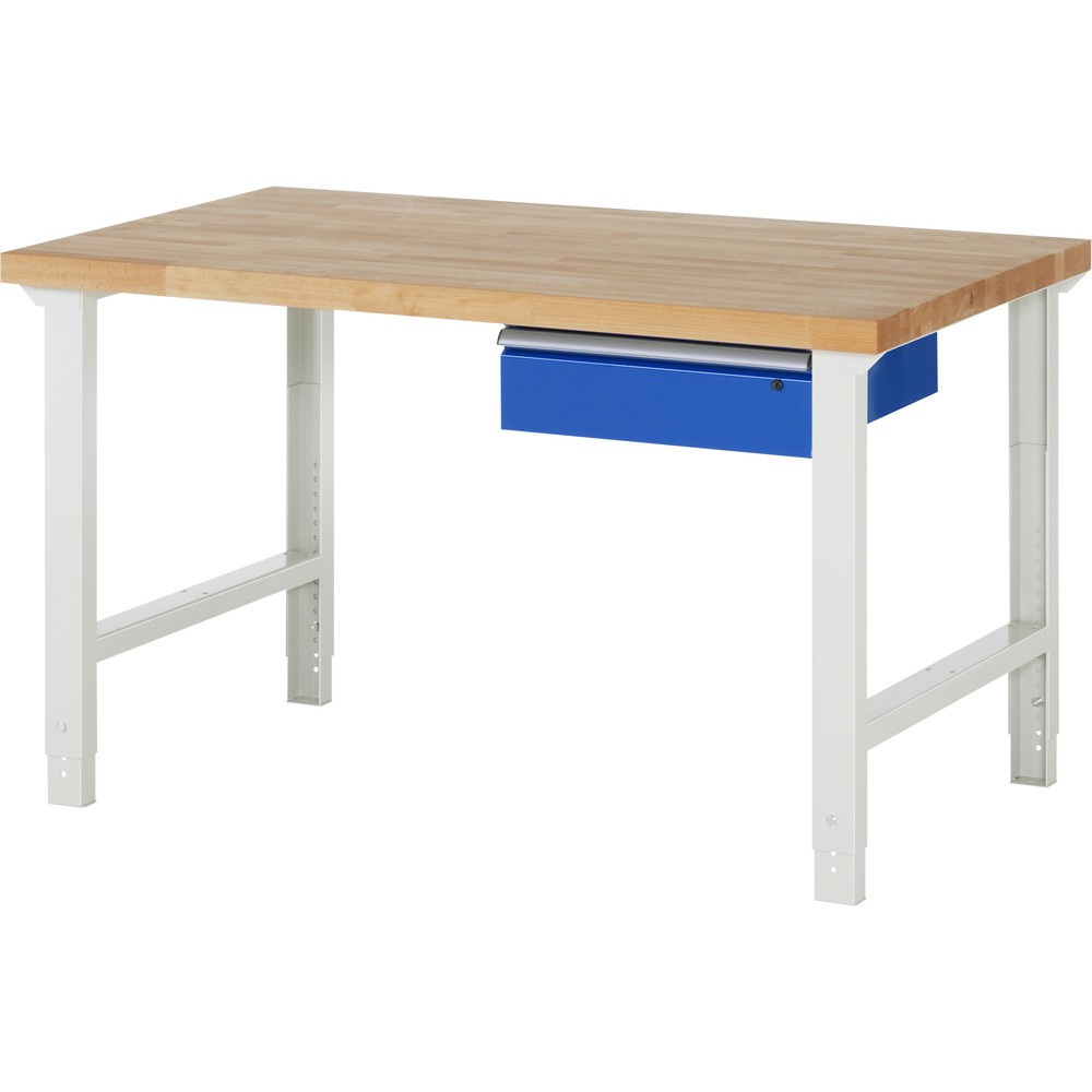 Imagen del producto: Banco de trabajo RAU, serie 7000, H x A x F 790-1.140 x 1.500 x 900 mm, 1 cajón, ErgoScript