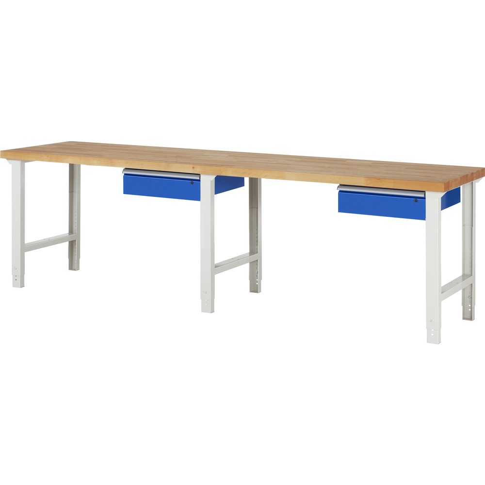 Imagen del producto: Banco de trabajo RAU serie 7000, HxAxF 790-1.140 x 3.000 x 700 mm, 2 cajones, ErgoScript