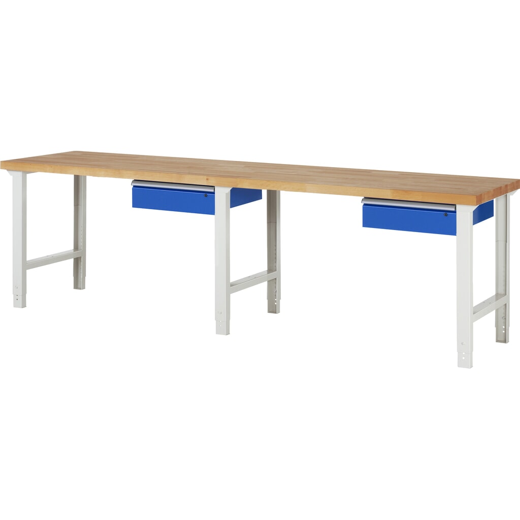 Imagen del producto: Banco de trabajo RAU serie 7000, HxAxF 790-1.140 x 3.000 x 700 mm, 2 cajones, ErgoScript
